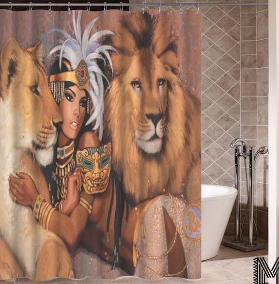 Art Design Shower Curtain, Graffiti Art Hip Hop African Reusable Curtain for Bathroom Decor 4-9days