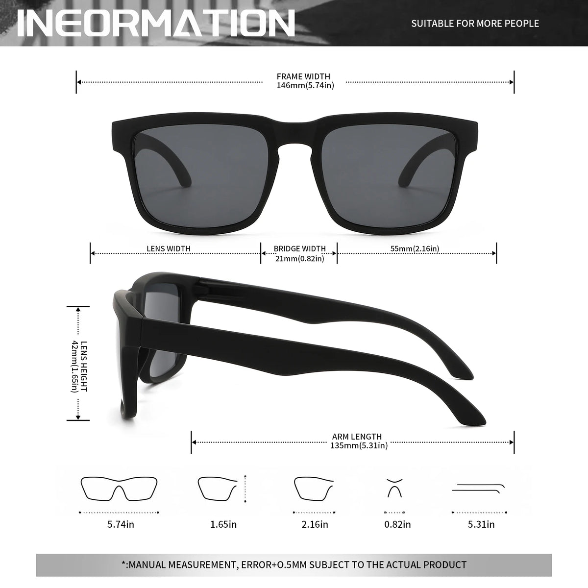 4PCS Square Sports Sunglasses 9~13days