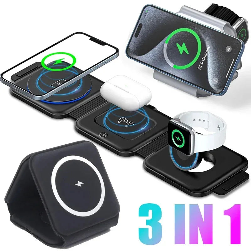 Magnetic Wireless Charger Mobile Phone Watch Headset Portable Fast Charging 8~13days