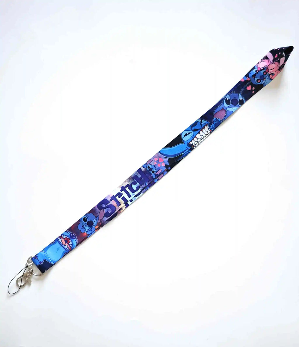 Potdemiel Disney Stitch Key Lanyard ID Badge Holders Animal Phone Neck Straps with Keyring Phone Accessories 7~13days